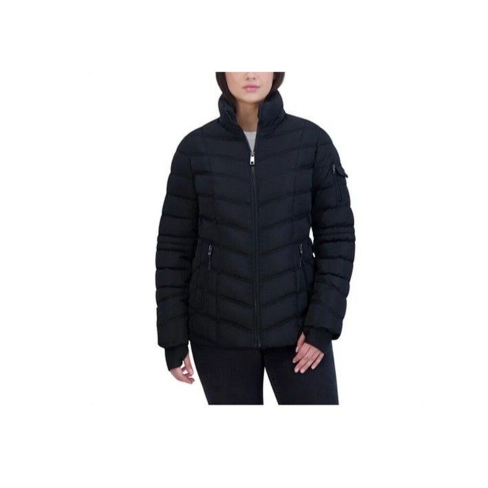 Nautica Ladies' Puffer Water Resistant With Faux Fur Hood Jacket Black XS NEW - Picture 4 of 4
